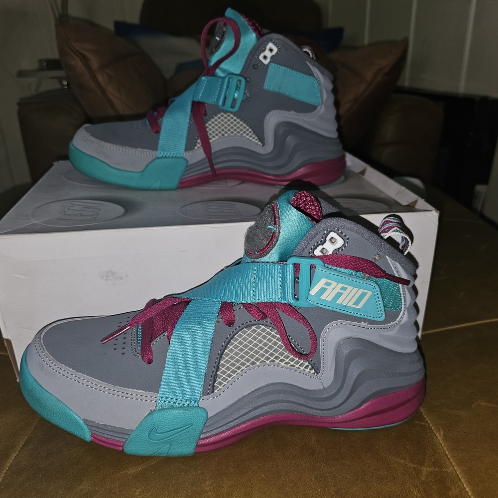 Nike Air Lunar Raid Cool Grey/Wolf Grey-Hyper Jade-Bright Magenta Sz 7.5 $100obo